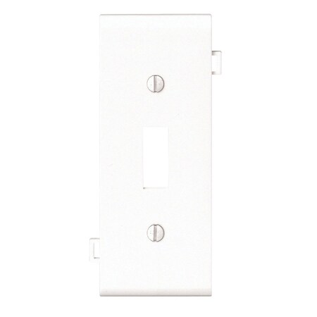 Leviton 1-Gang Plastic Sectional Toggle Switch Wall Plate Center Panel, White 905-0PSC1-00W